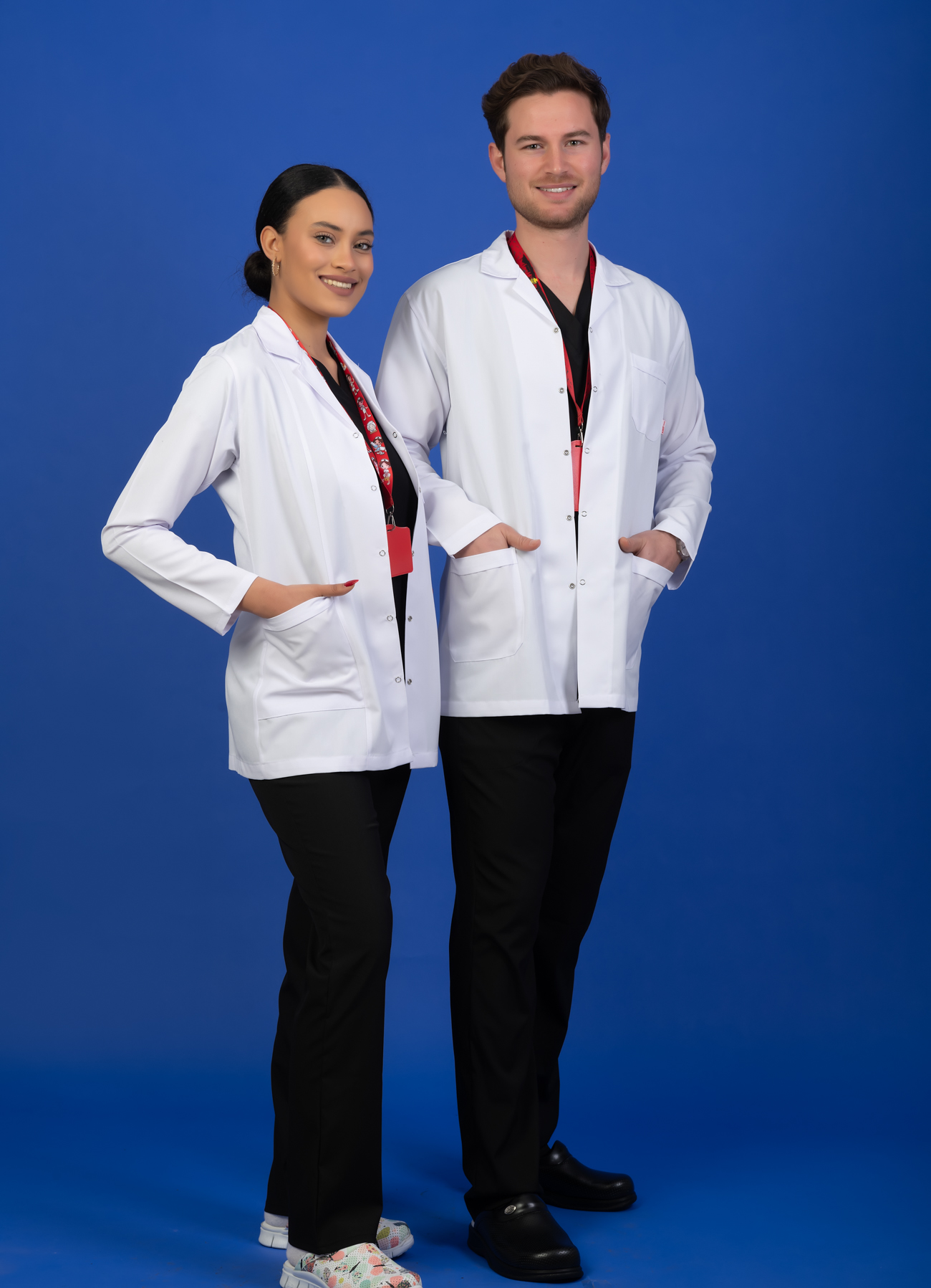 Erkek Ceket Yaka Uzun Kollu Orta Boy Doktor, Eczacı, Hemşire, Öğretmen, Laboratuvar Önlüğü - Alpaka Kumaş
