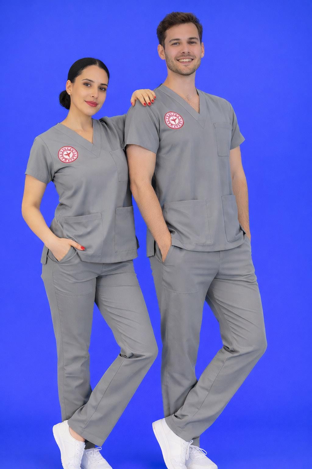 Likralı Teknik Hizmetler Forması (Neutral Gray)
