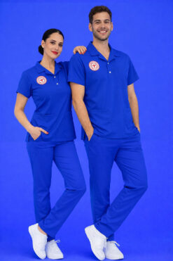 Likralı Temizlik Personel Forması (Dazzling Blue)